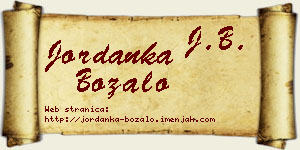 Jordanka Bozalo vizit kartica